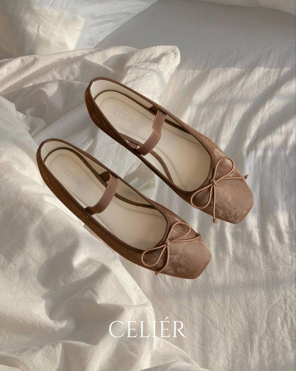 Flats CELIÉR en tono café