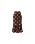 PRINTED SKIRT BROWN