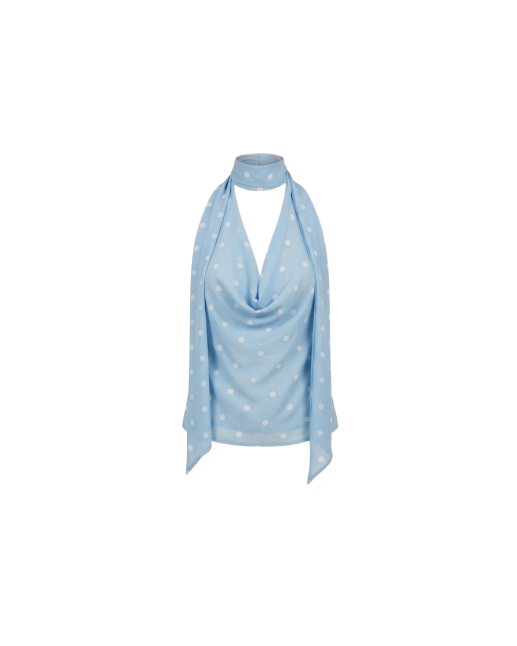 TOP POLKA COWL NECK