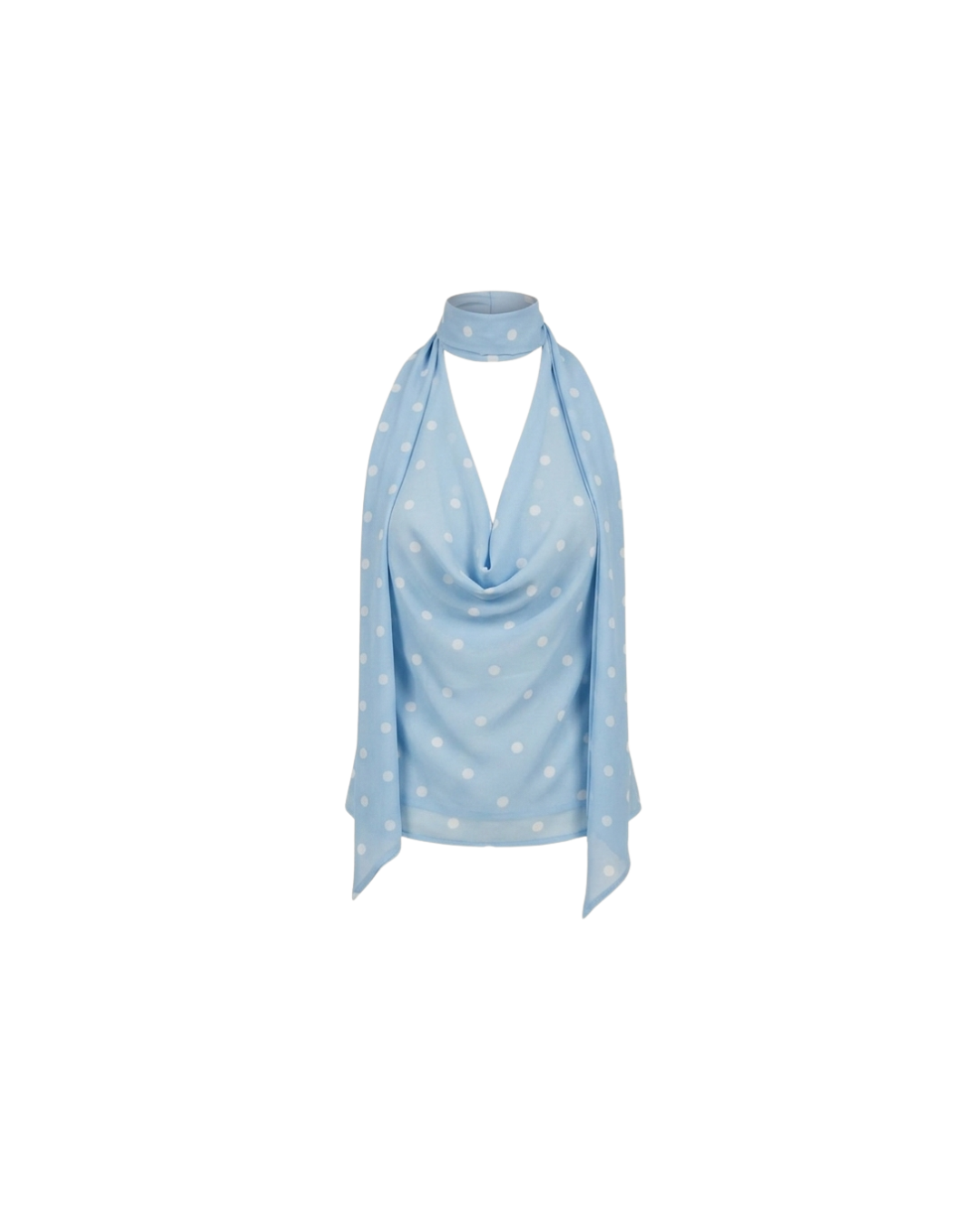 TOP POLKA COWL NECK