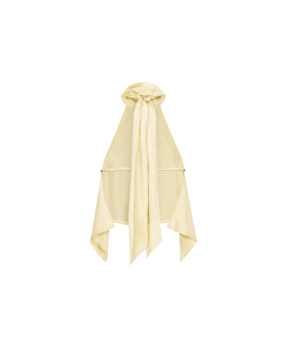 Top CELIÉR halter satin yellow