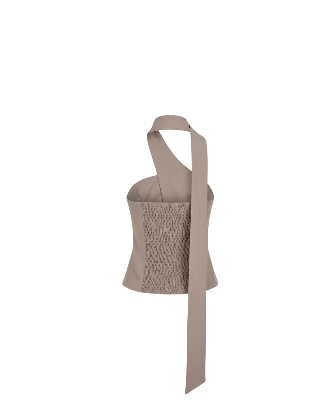 Top CELIÉR chaleco taupe cuello