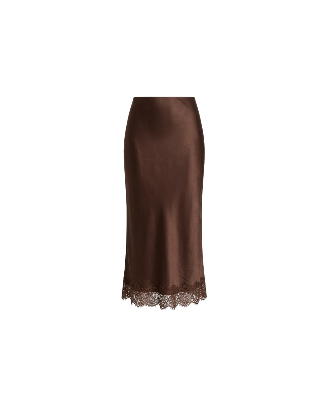 SKIRT MIDI LACE COFFEE