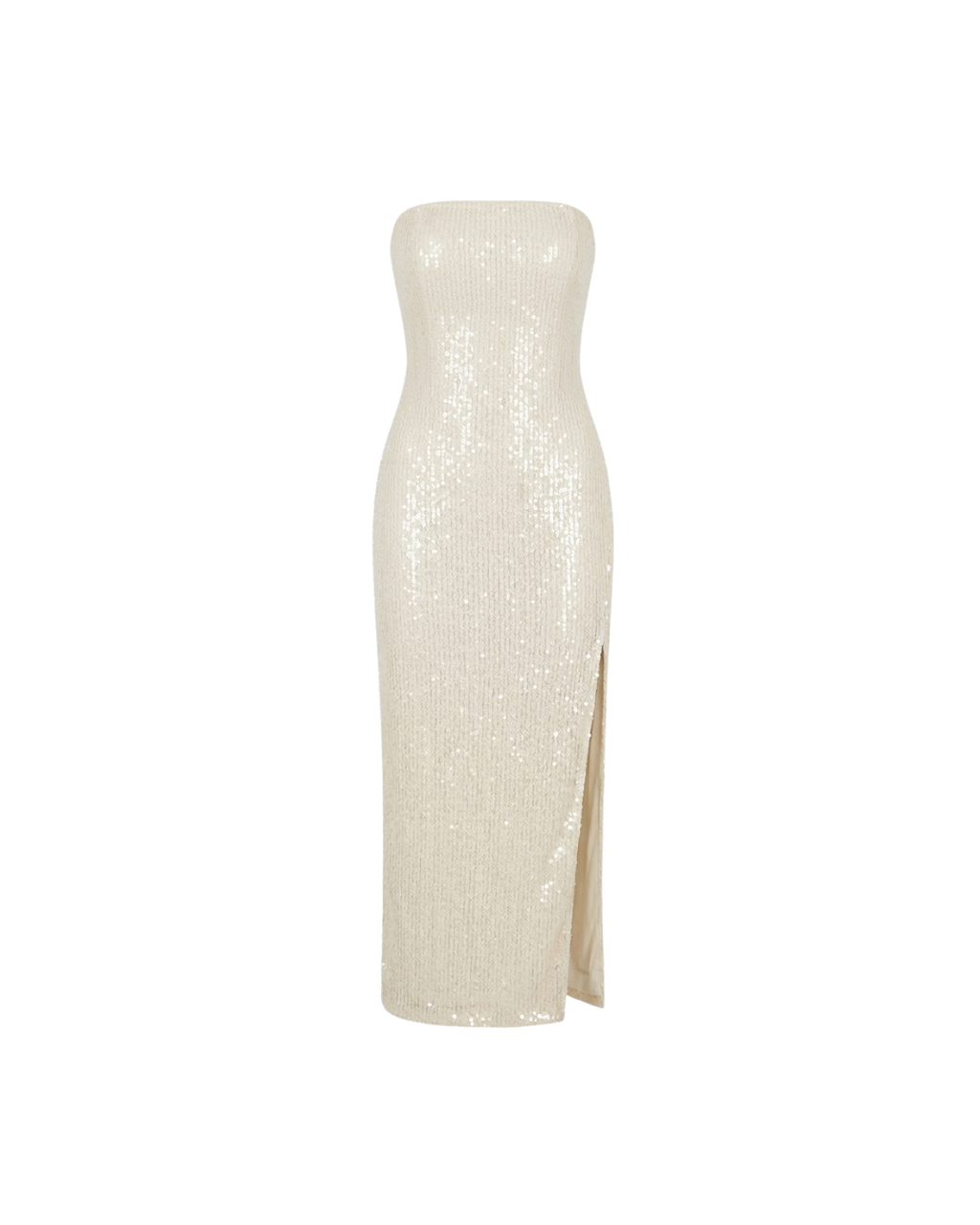 Vestido CELIÉR strapless lentejuelas