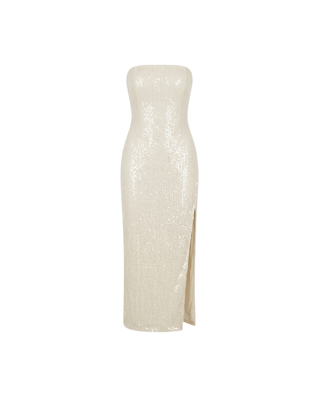 Vestido CELIÉR strapless lentejuelas