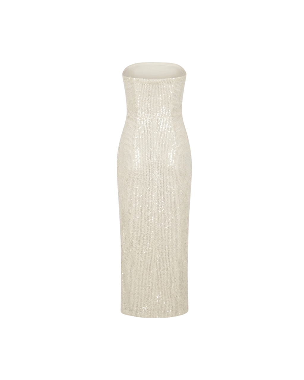 Vestido CELIÉR strapless lentejuelas