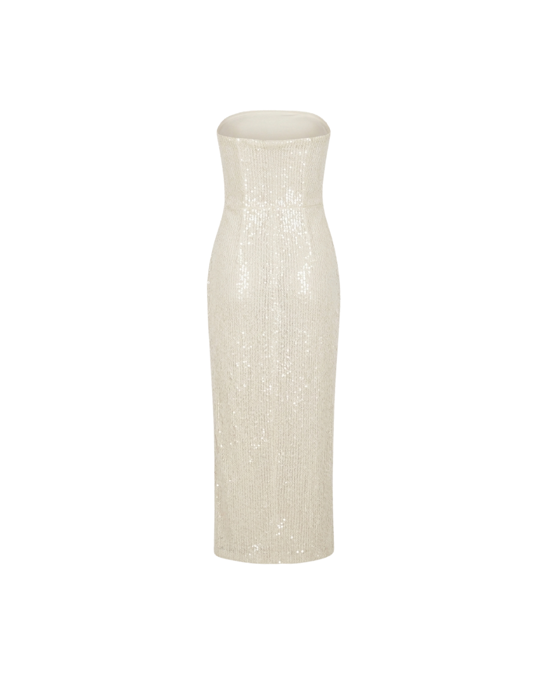 Vestido CELIÉR strapless lentejuelas