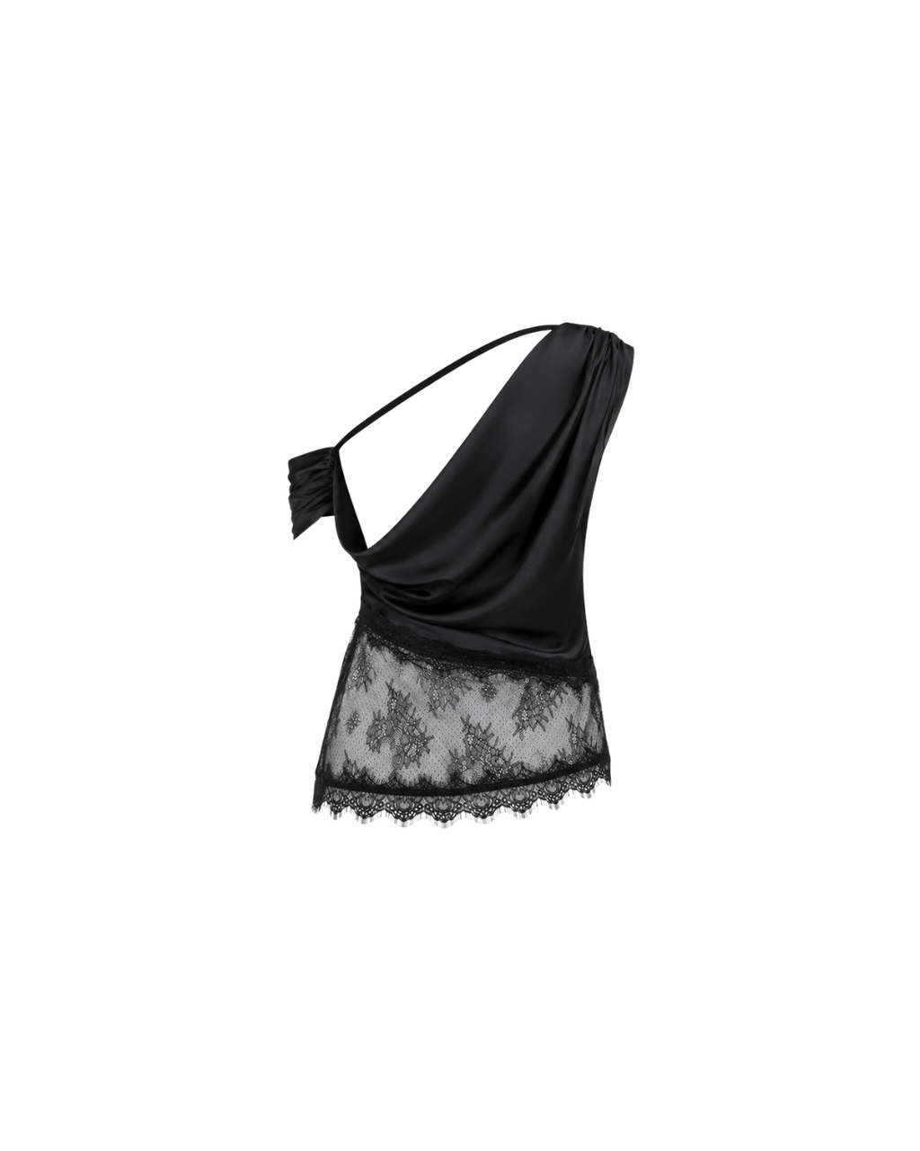 TOP MIX SATIN BLK