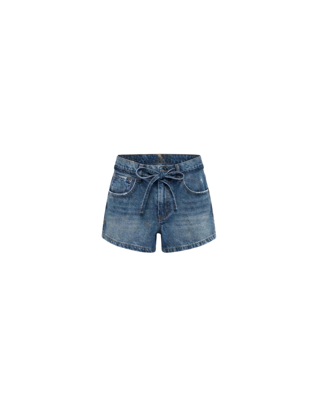 SHORT CINTO MEZCLILLA