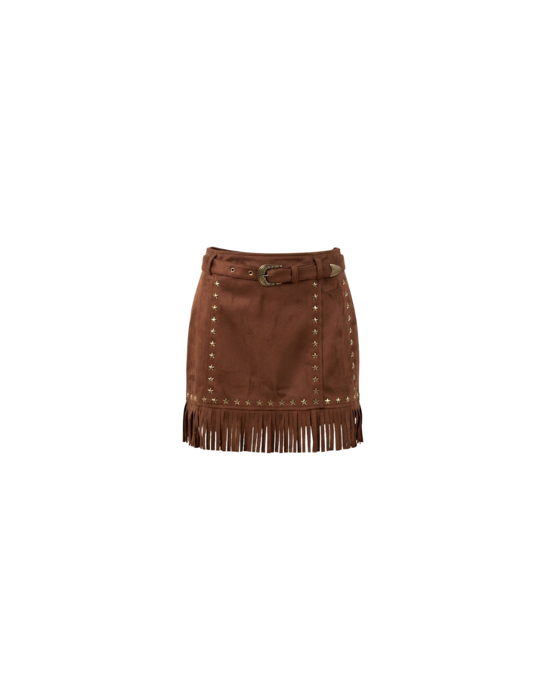 SKIRT COW BROWN