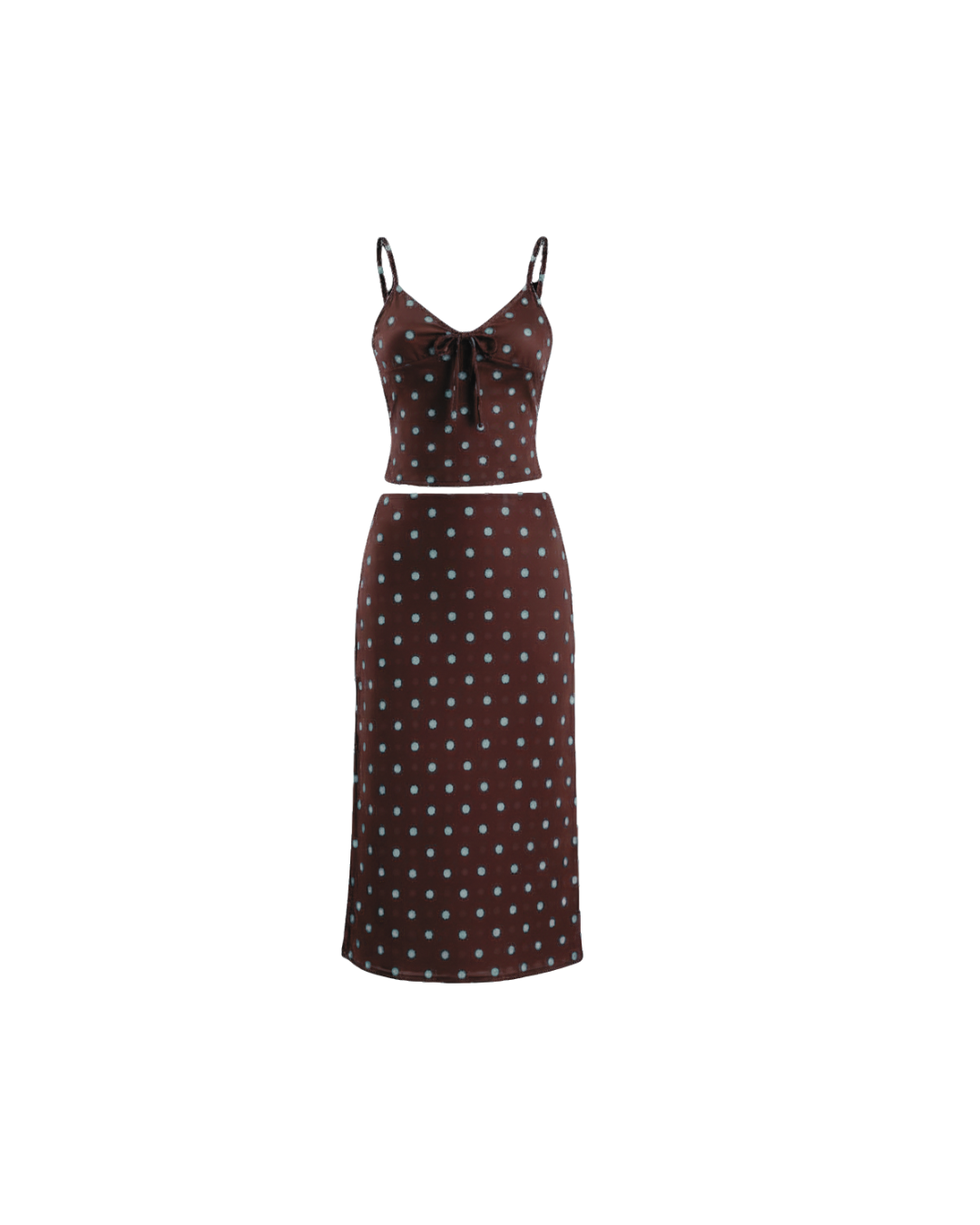 Set CELIÉR polka dot elastic