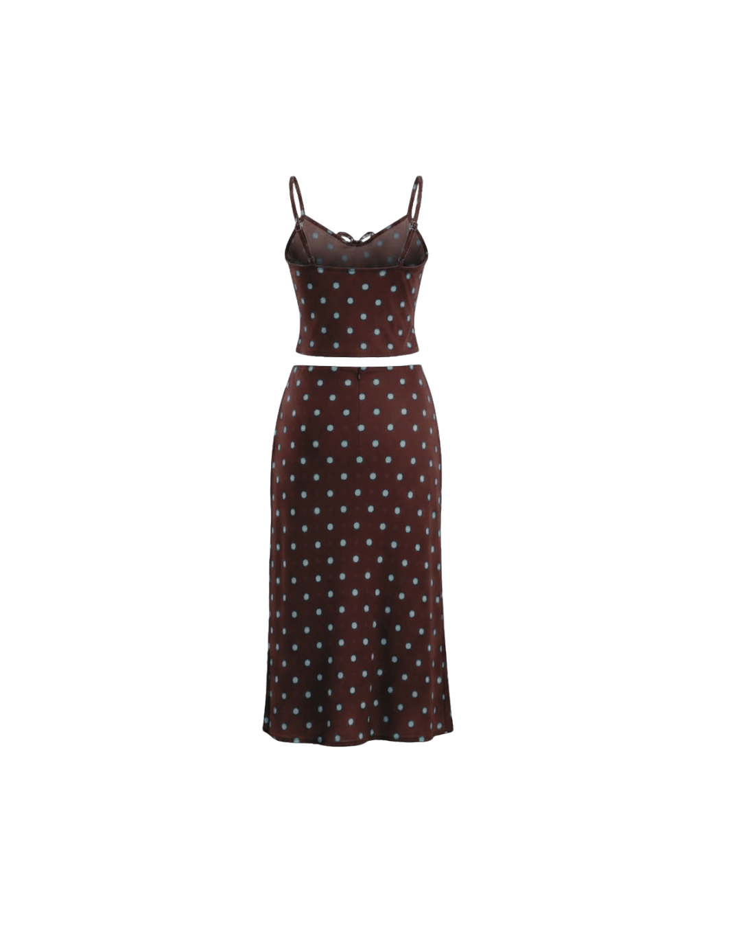 Set CELIÉR polka dot elastic