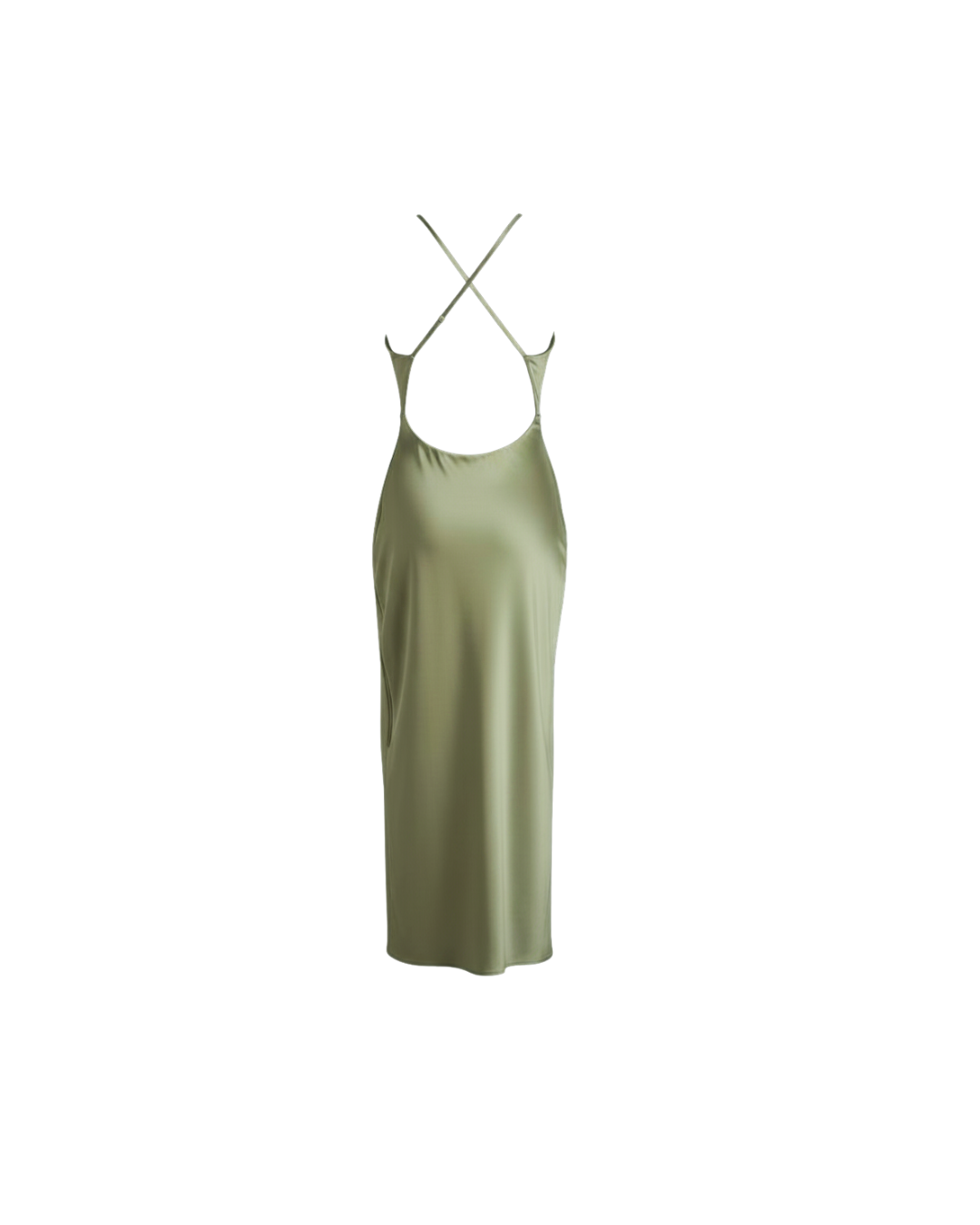 Vestido CELIÉR satin green