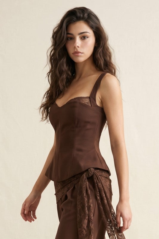 TOP CORSET BROWN