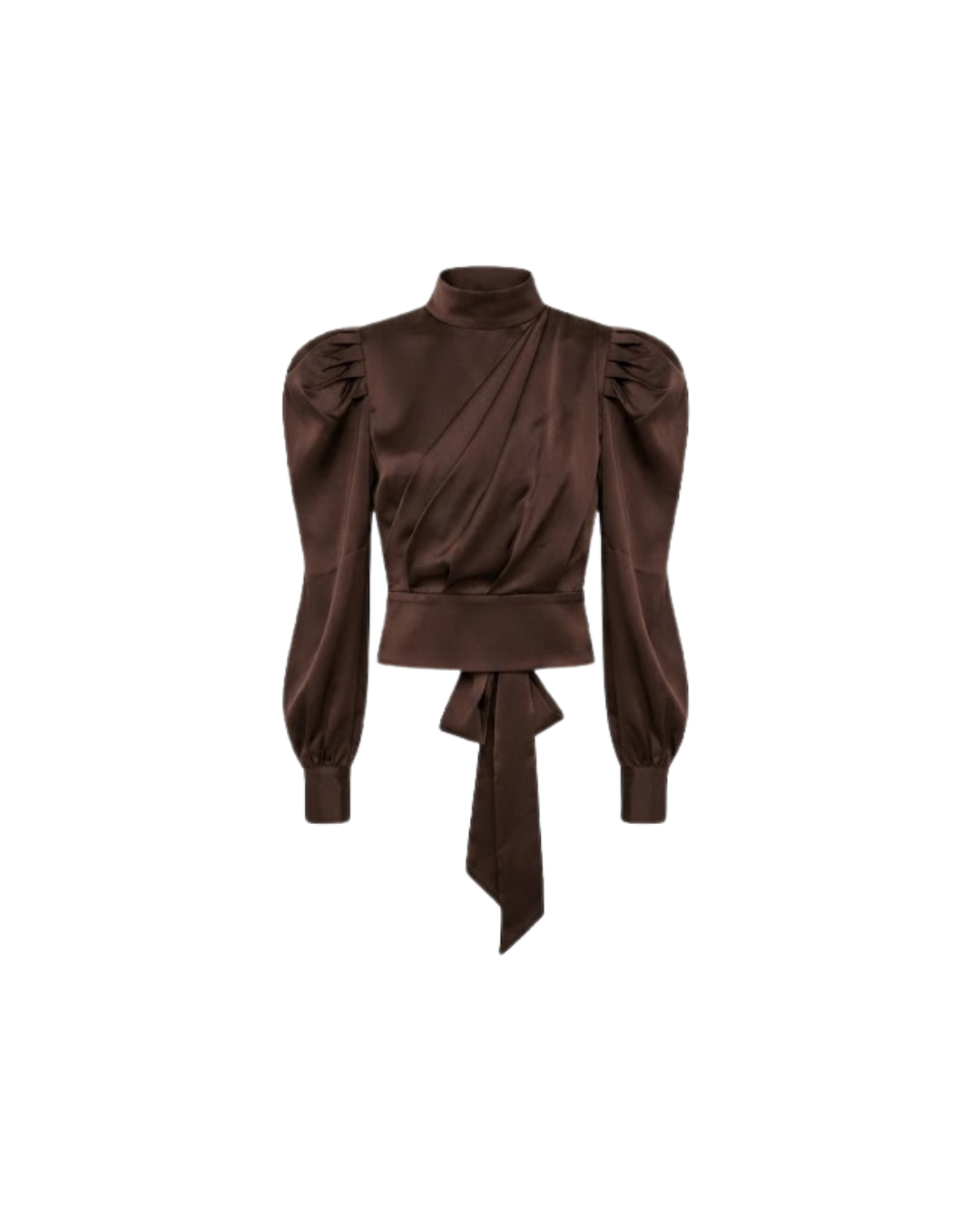 TOP BROWN SATIN