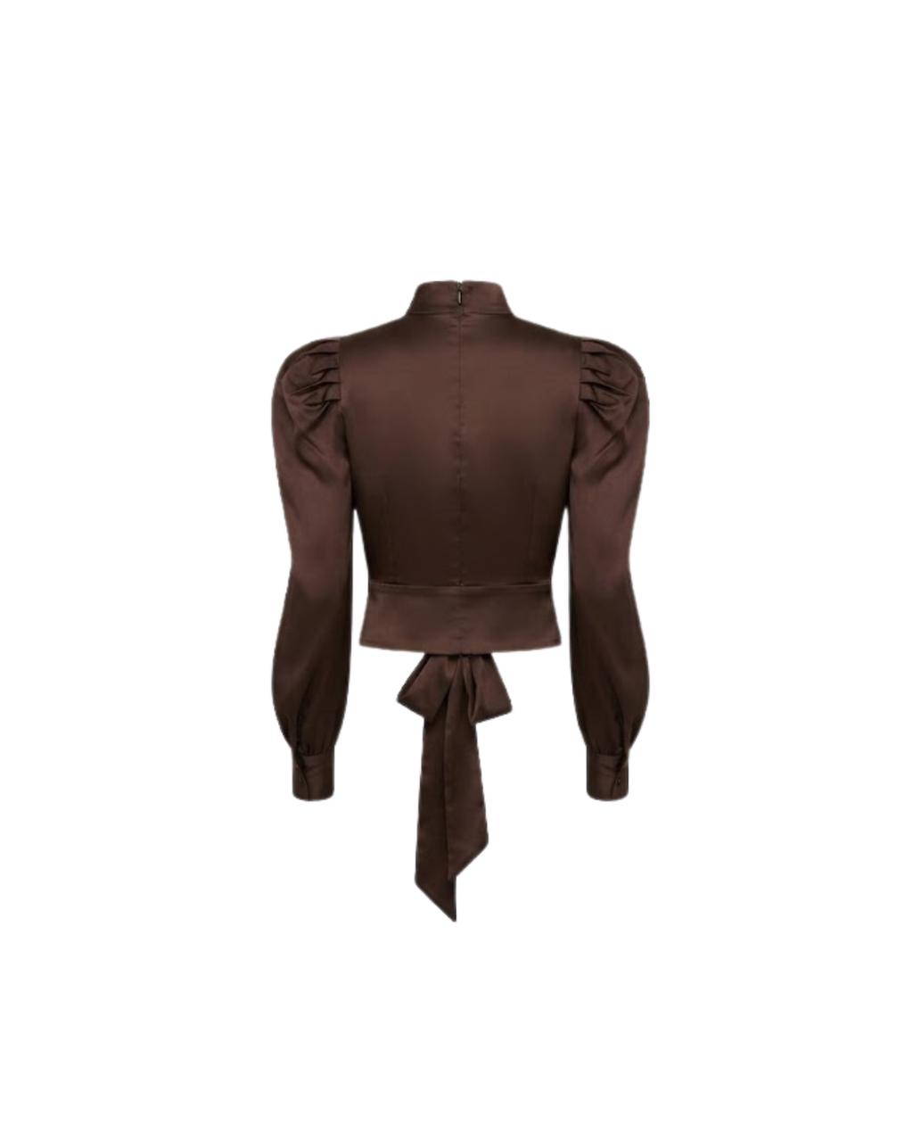 TOP BROWN SATIN