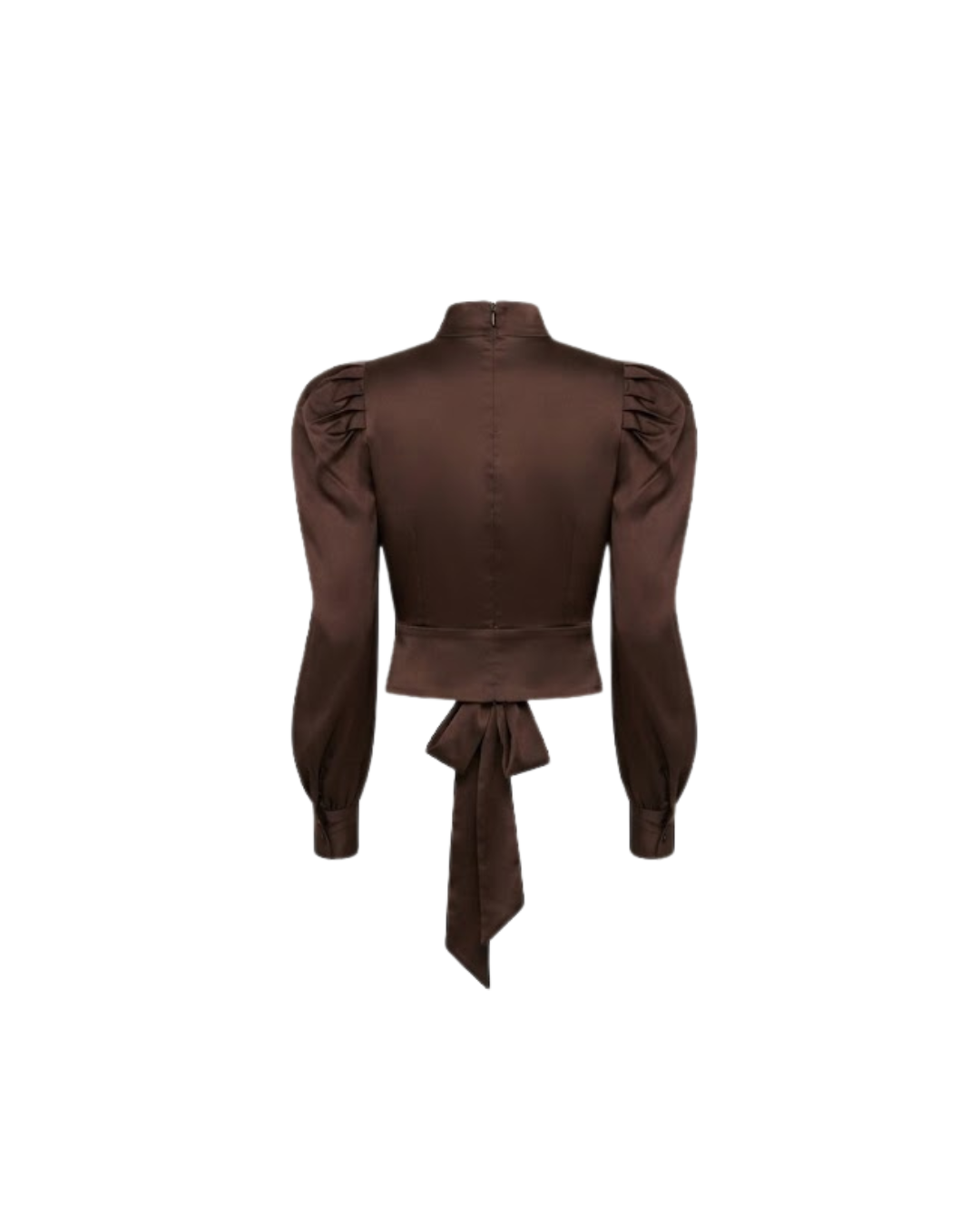 TOP BROWN SATIN