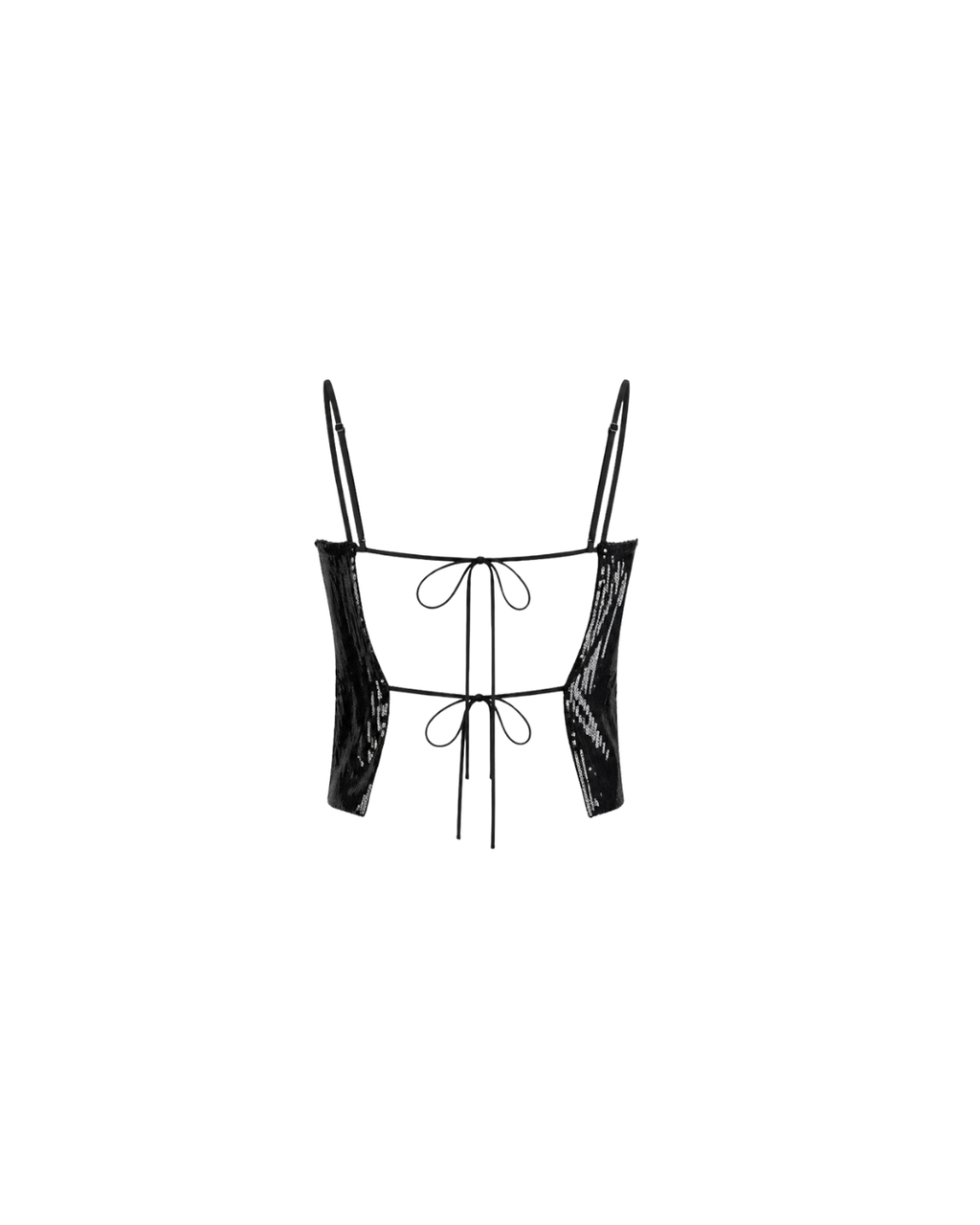 TOP SEQUINS TIRANTES BLK