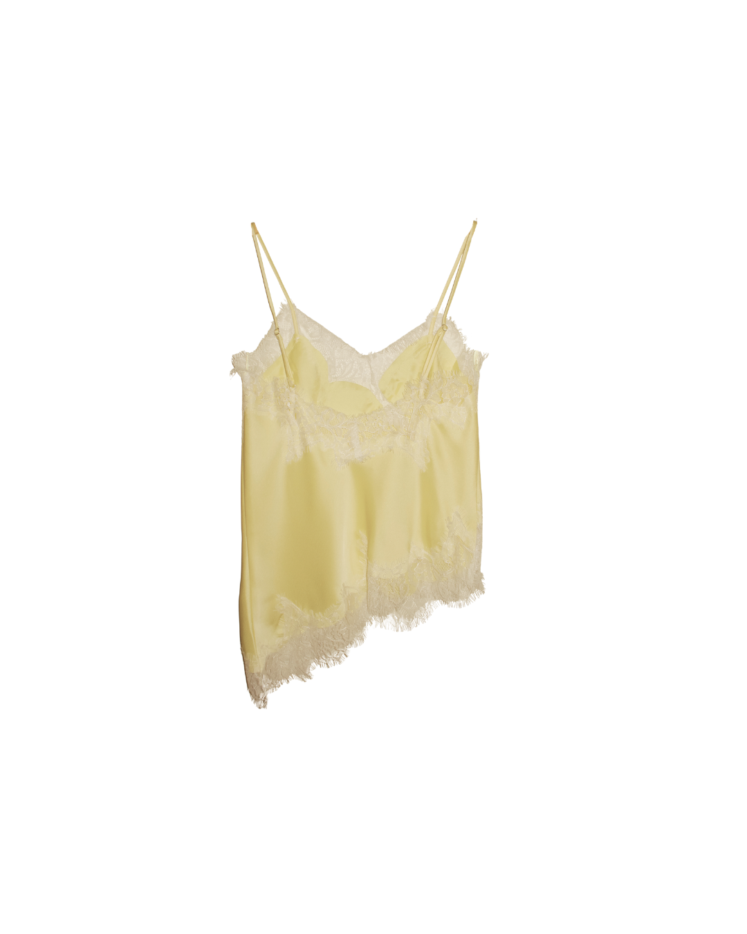 Top CELIÉR escote v satin yellow