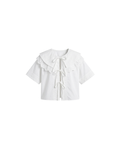 TOP COLLAR EYELET WHITE