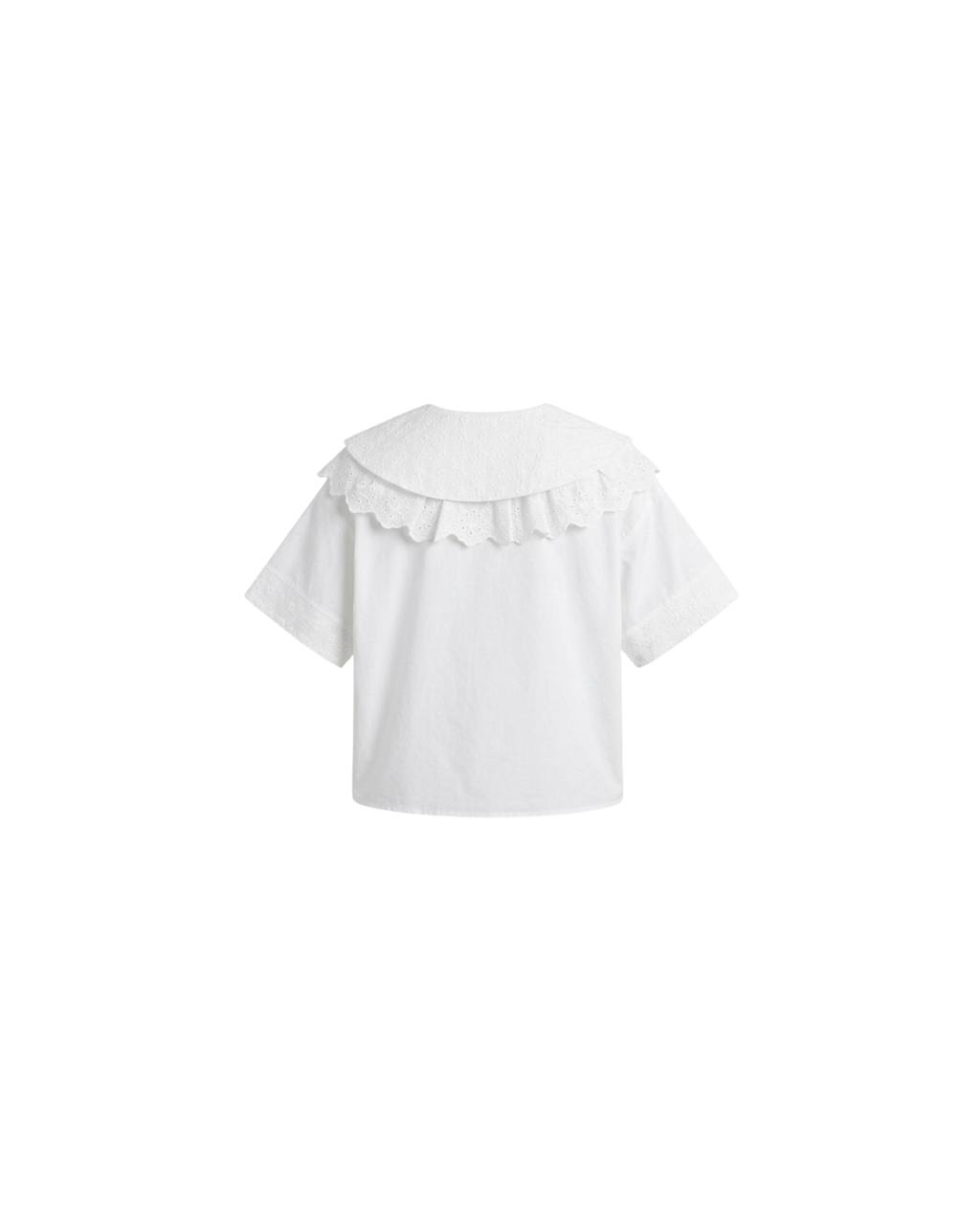 TOP COLLAR EYELET WHITE