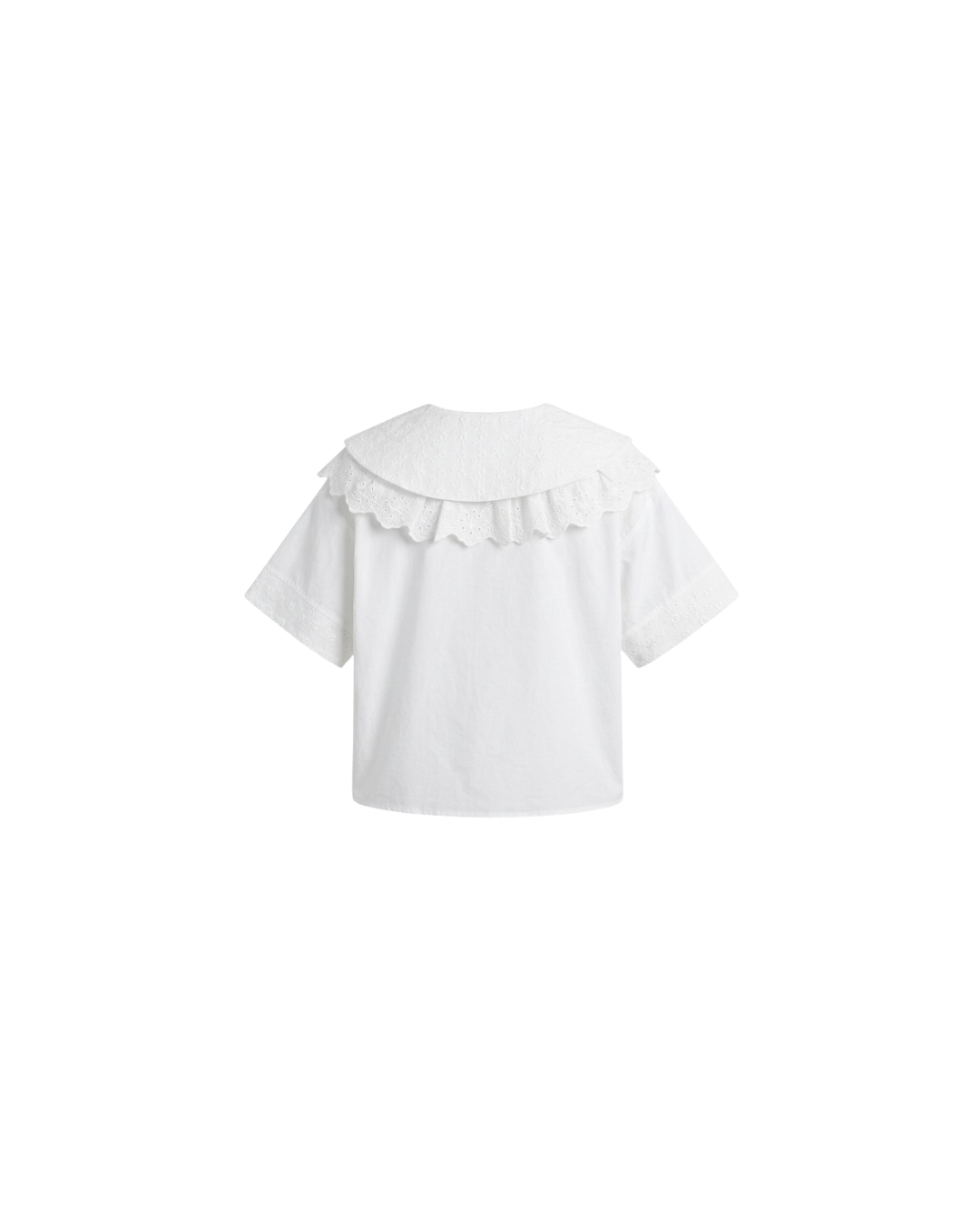 Top CELIÉR collar eyelet white
