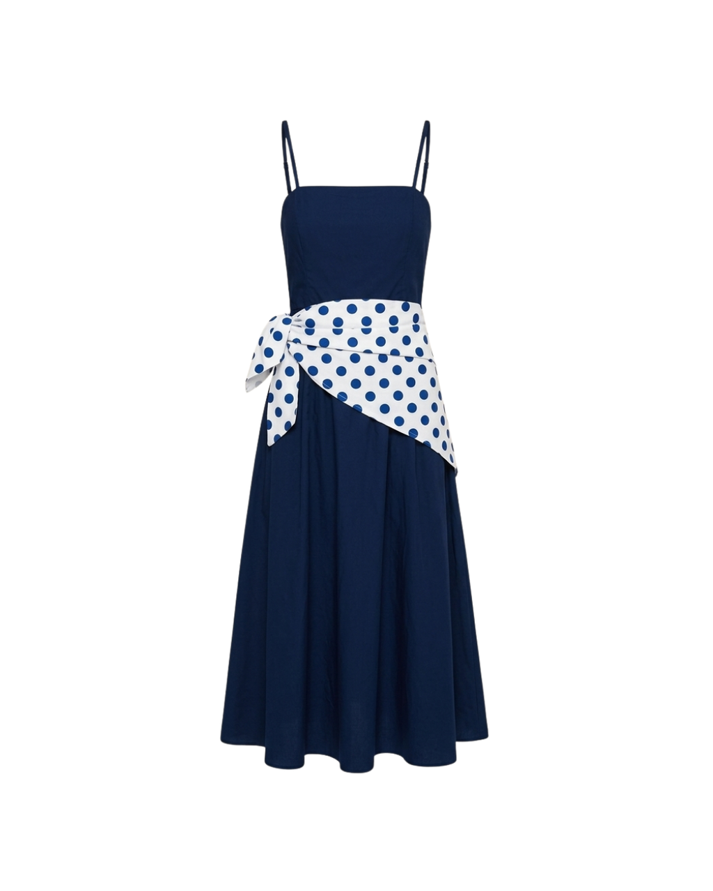 Vestido CELIÉR pañuelo azul