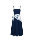 Vestido CELIÉR pañuelo azul