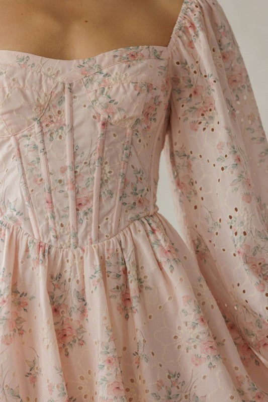VESTIDO FLORAL CORSET