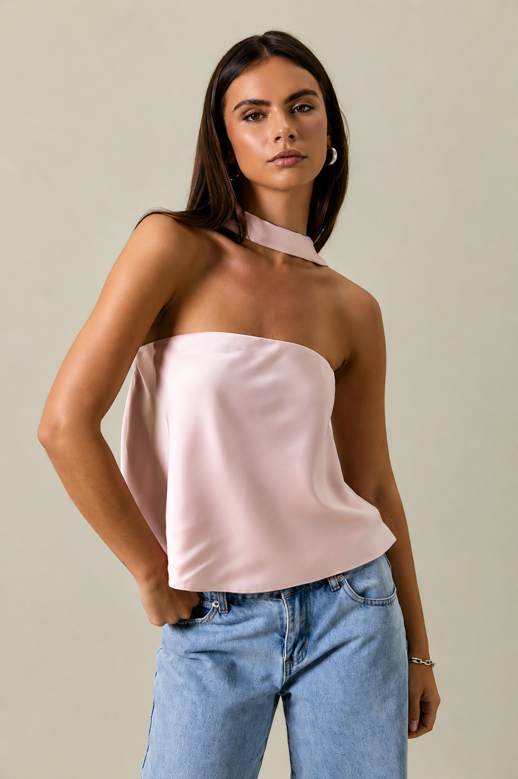 SATIN TOP STRAPLESS