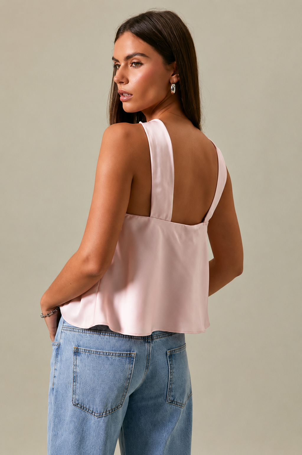 SATIN TOP STRAPLESS