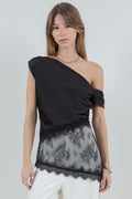 TOP MIX SATIN BLK