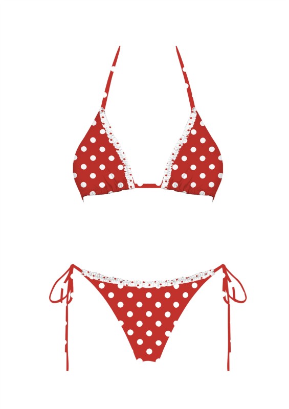 CELIÉR polka bikini red