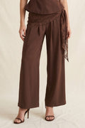 SCARF PANTS BROWN