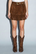 SKIRT COW BROWN